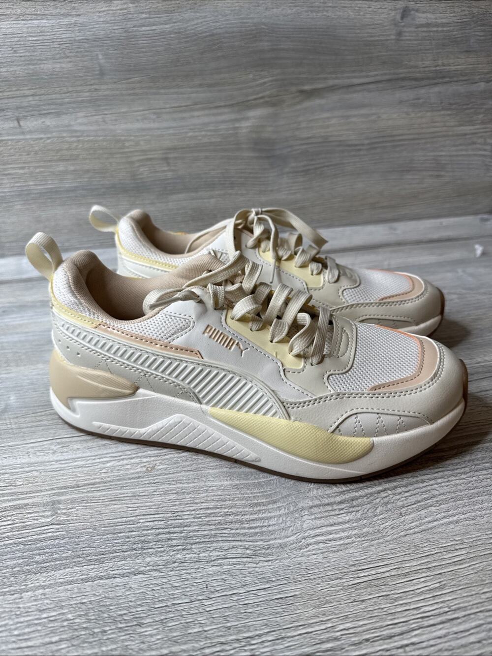 NWOT PUMA X-RAY 2 Square Cream/Yellow 400987-95 Women's Size 9